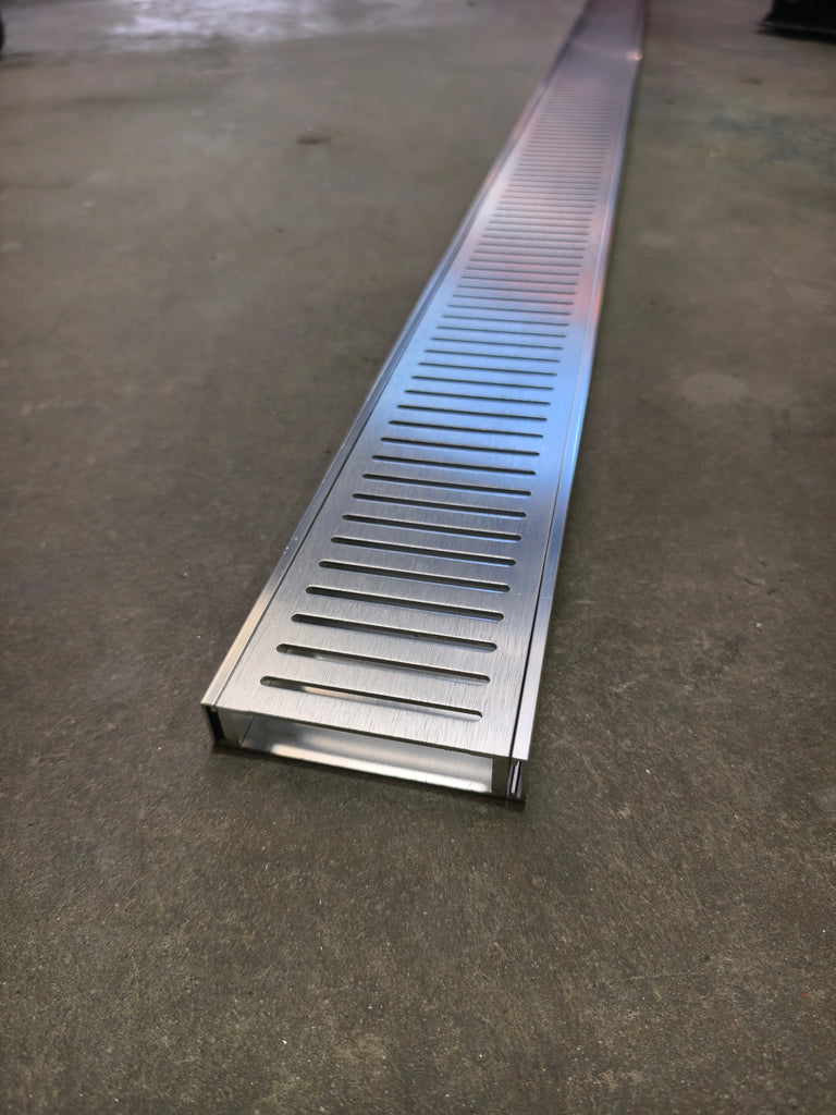 Brushed Silver Slotted DIY Aluminium Grate Kit