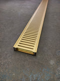 Brushed Brass Slotted DIY Aluminium Grate Kit
