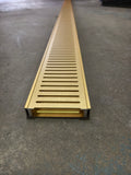 Brushed Brass Slotted DIY Aluminium Grate Kit