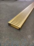 Brushed Brass Slotted DIY Aluminium Grate Kit
