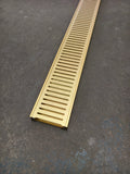 Brushed Brass Slotted DIY Aluminium Grate Kit