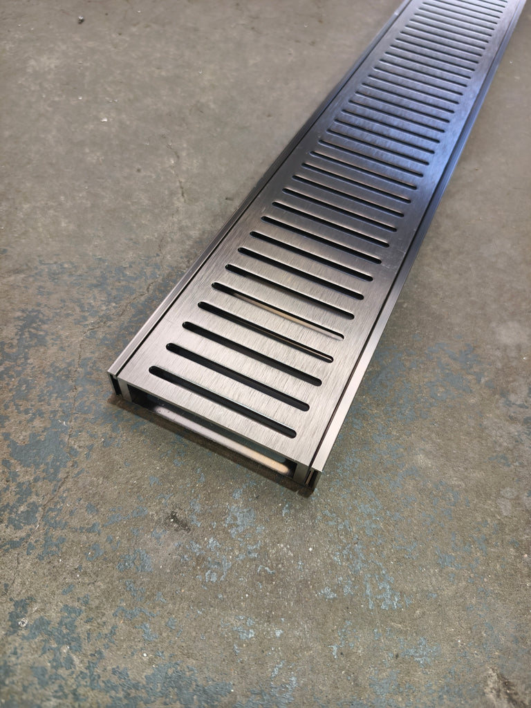Brushed Gunmetal Slotted DIY Aluminium Grate Kit